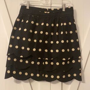 Barely worn, polka dot mini skirt